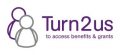 Text logo: Turn2us