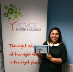 Photo: Ivi from North Somerset Training receiving her Go4IT award.