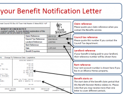 A section of a guide letter about Housing Benefit